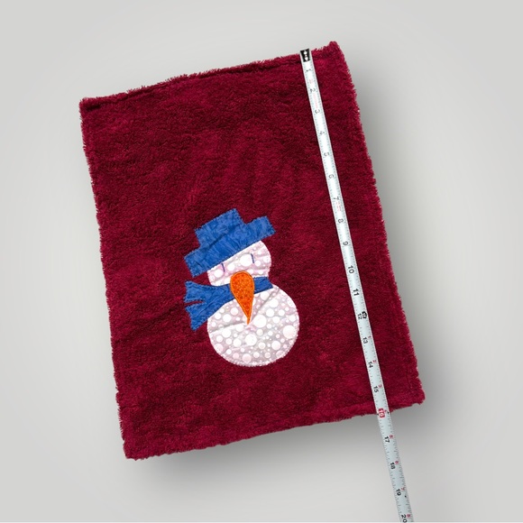 Lot/2 𝑯𝒂𝒏𝒅𝒎𝒂𝒅𝒆 Christmas Snowman Hand Towels 🎁 - Picture 12 of 16